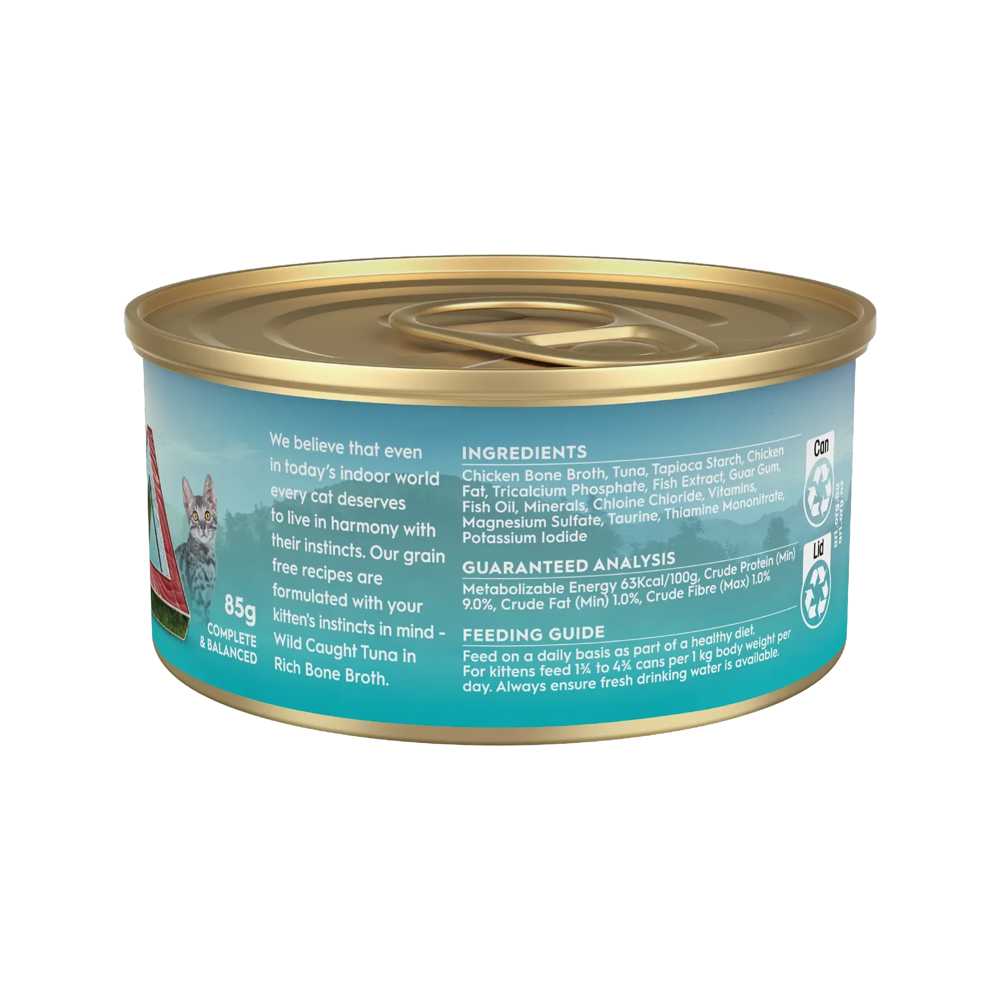 Trilogy Tuna in Bone Broth Kitten Wet Food 85g x 24***