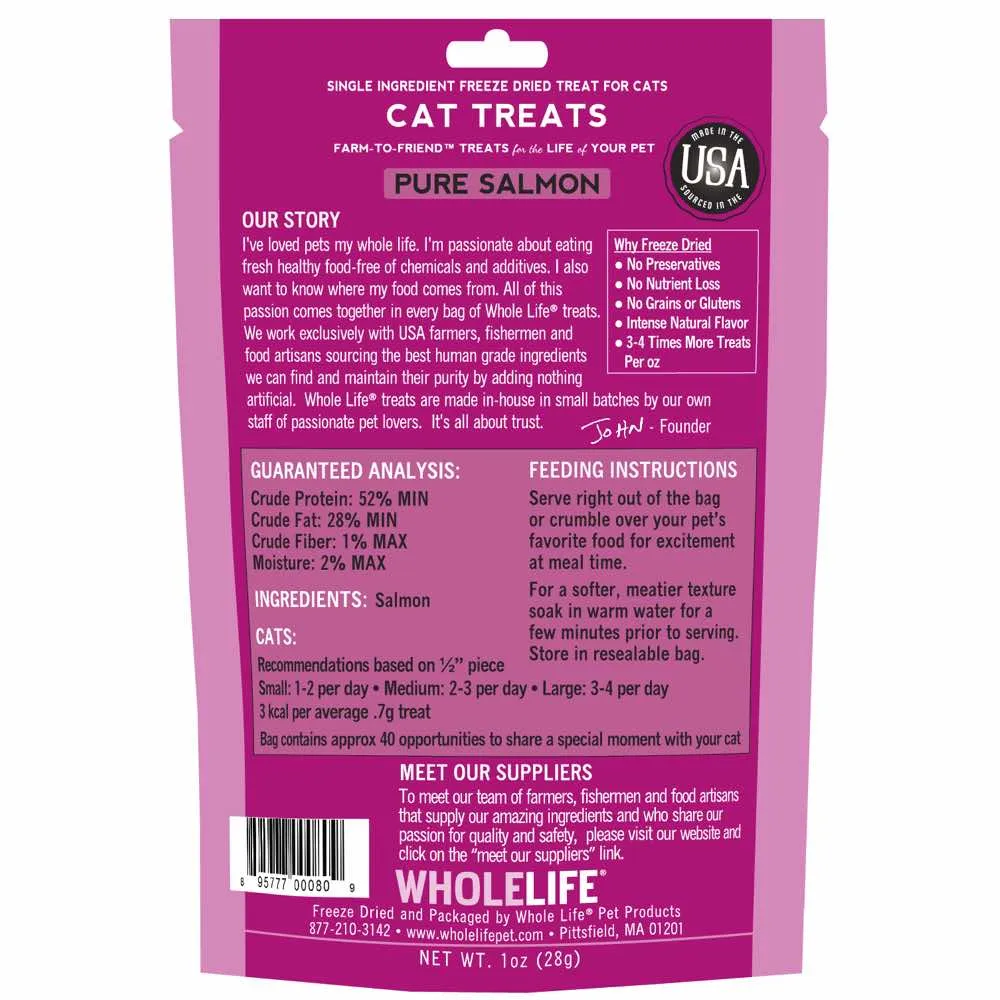 Whole Life Originals Freeze Dried Salmon Cat Treats 1oz